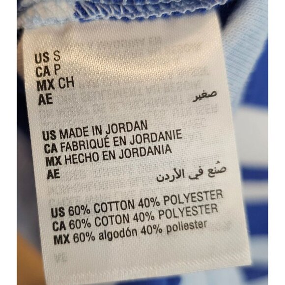 Karen Scott Sport Womens 1/4-Zip Pullover Top Blue Striped Size S NWOT - Picture 9 of 11